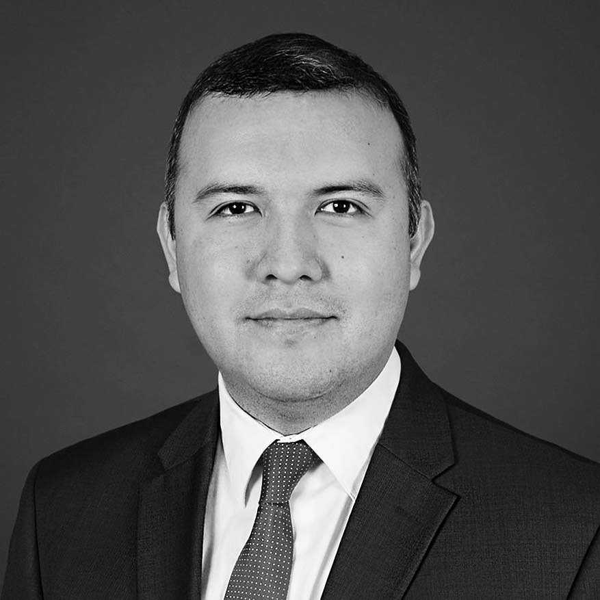 Black and white photograph of Manuel Castro