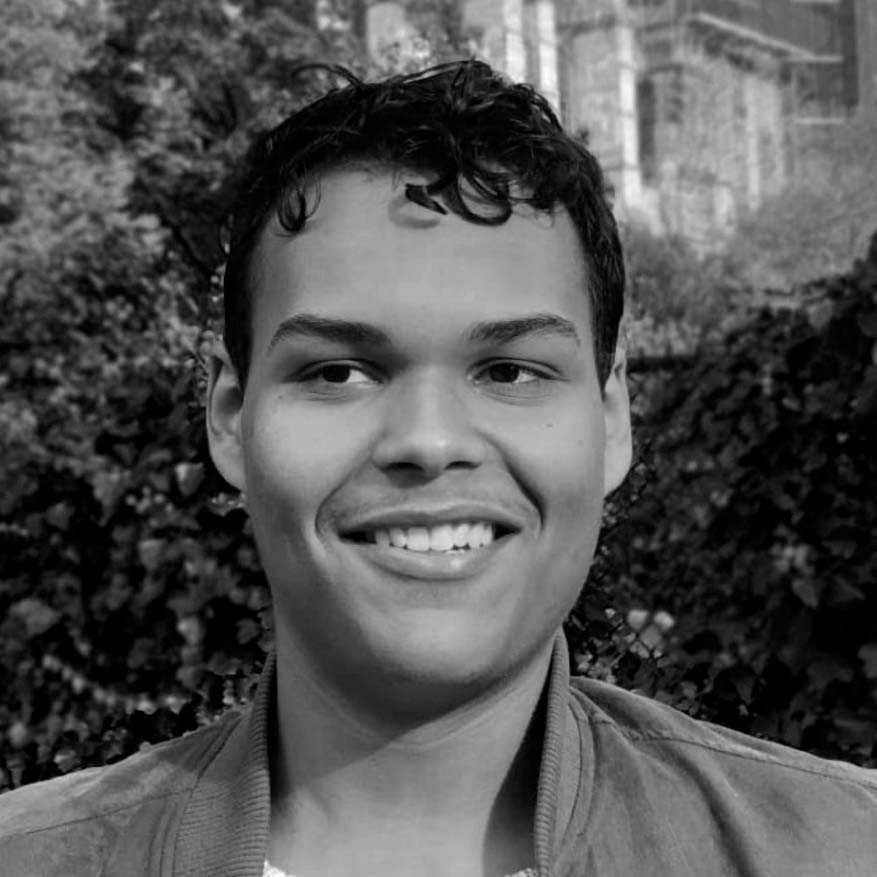 Black and white photograph of Nelson Luna