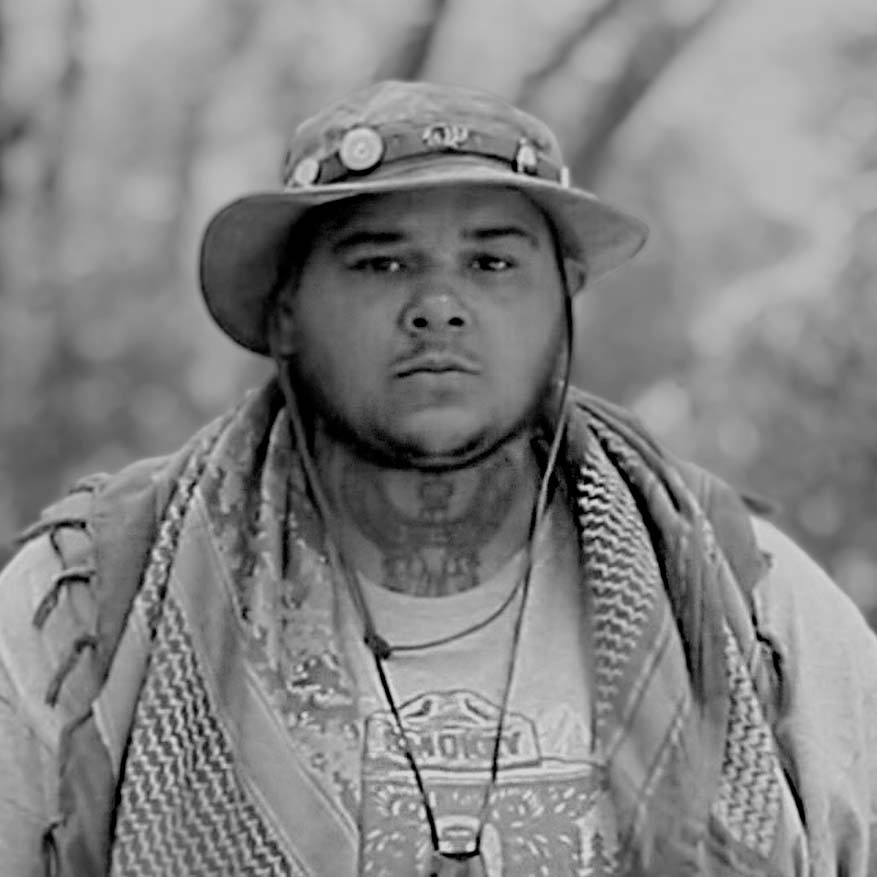 Black and white photograph of Chino Hardin