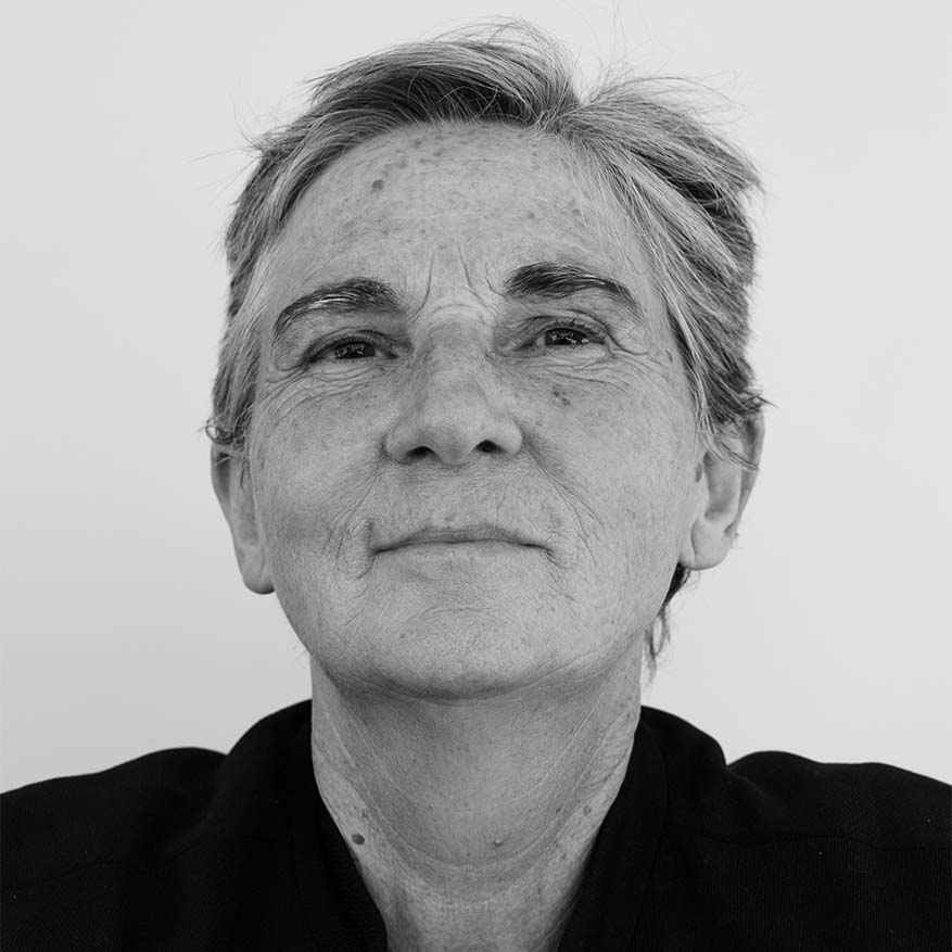 Black and white photograph of Ana Maria Martinez de Luco, founder of Sure We Can and co-creator of Our Home