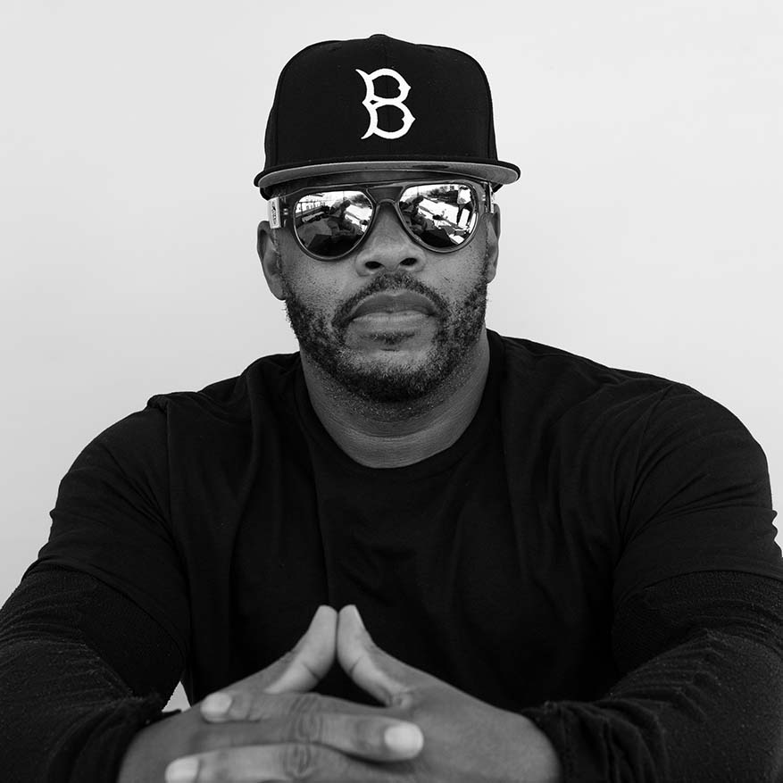 Black and white photograph of Michael Angelo Roberson, an advocate working towards the invigoration of the House Ball scene