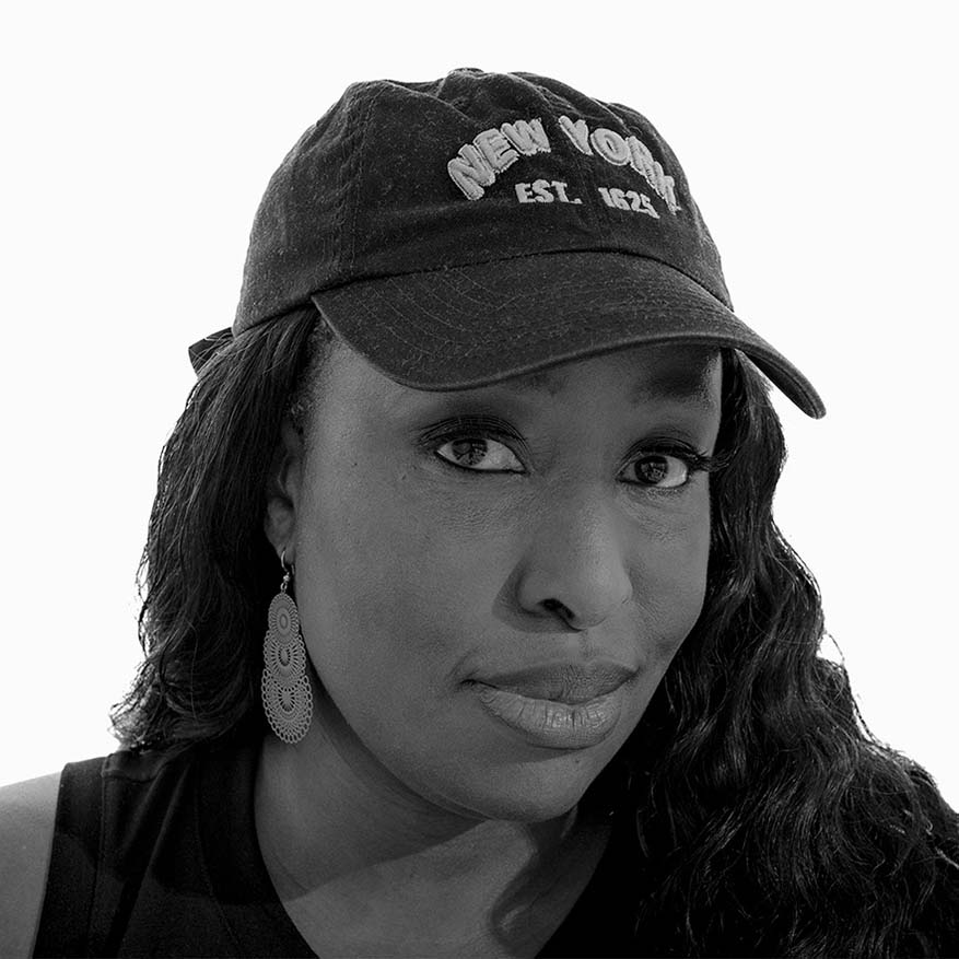 Black and white image of Velvet Ross who is advocating for women of color locked out of housing opportunities because of evictions, vouchers, and bad credit.