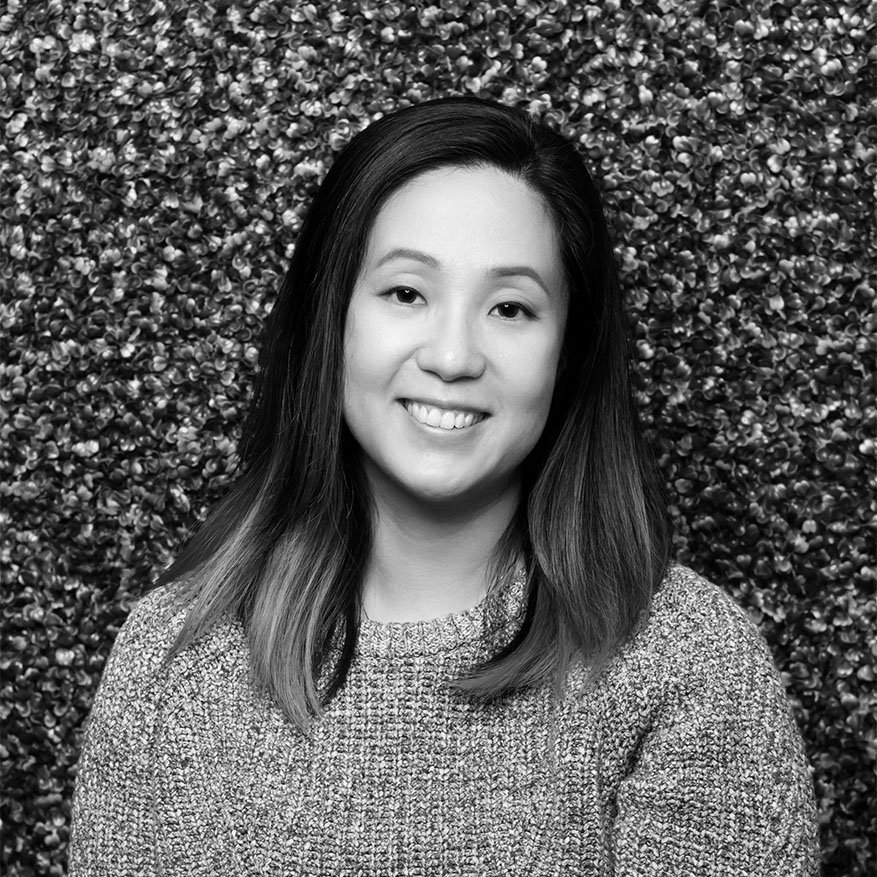 Black and white image of Yunseon Esther Kim