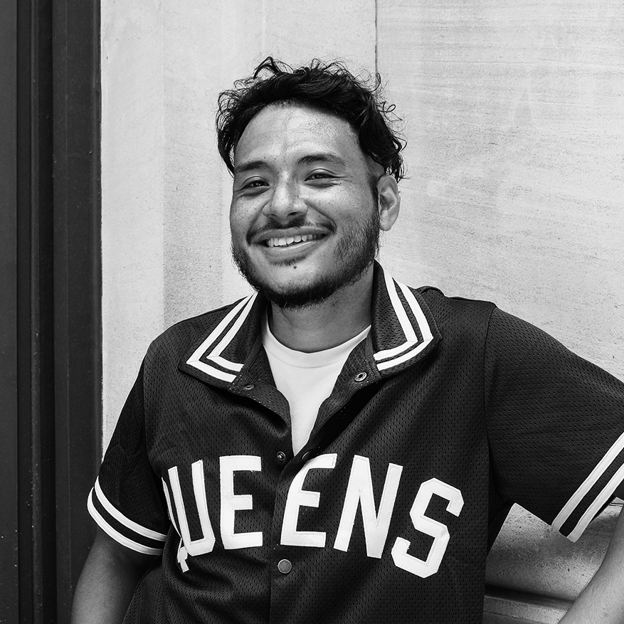 Black and white image of Adrian Cepeda