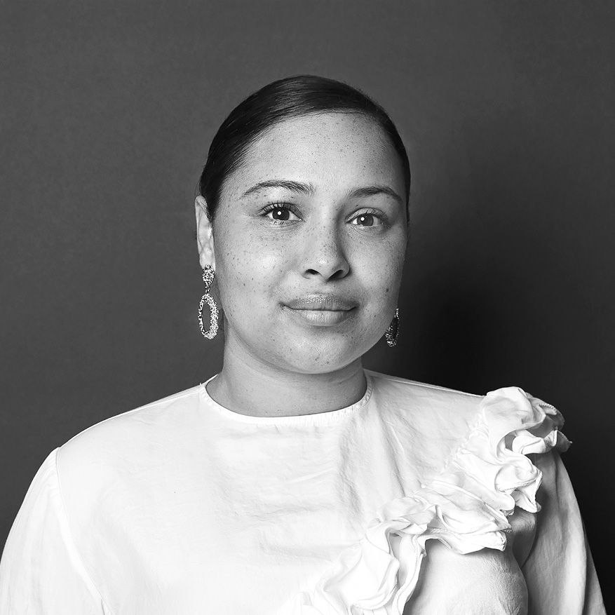 Black and white image of Diana Imbert