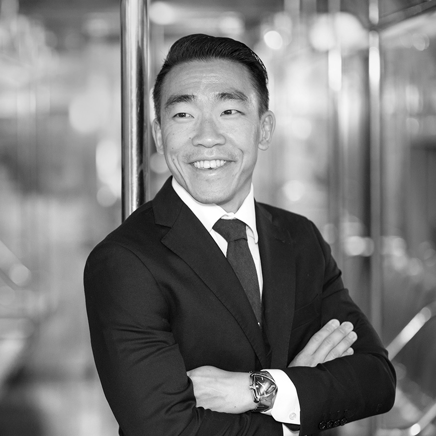 Black and white image of Joseph Fan