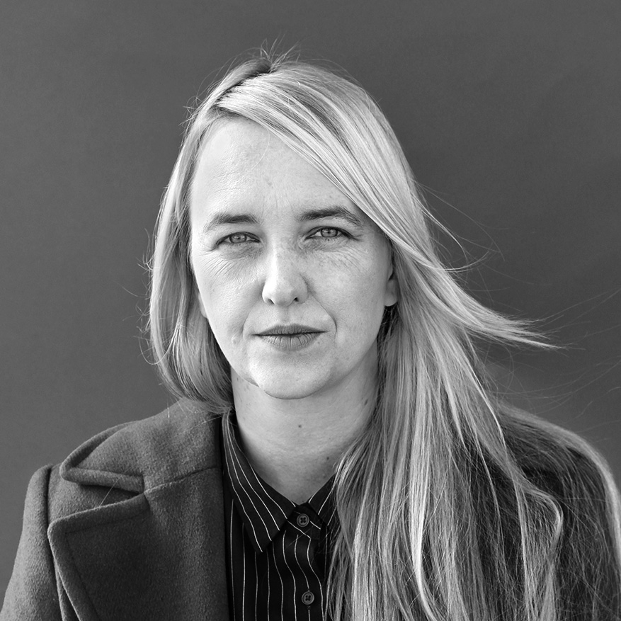 Black and white image of Meghan Finn