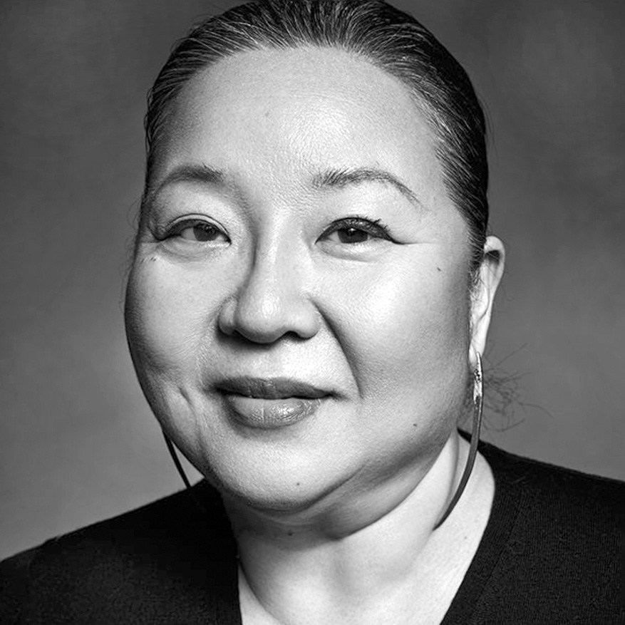 Black adn white image of Mi Jong Lee