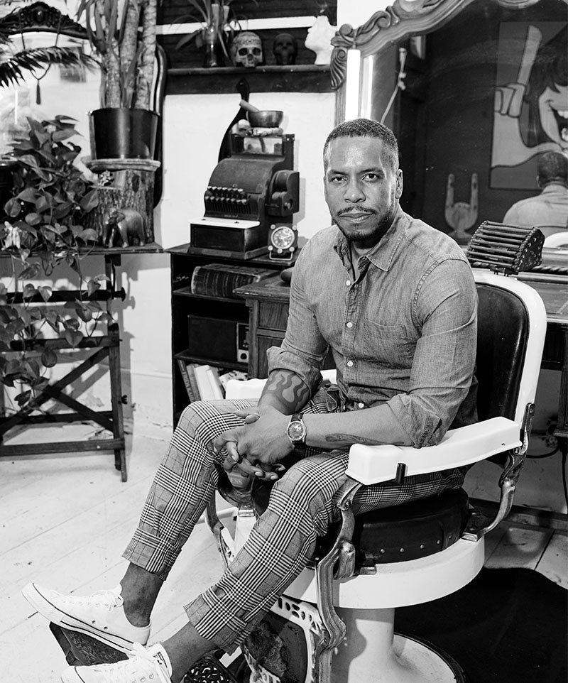 Image of Greg Purnell in his barber shop